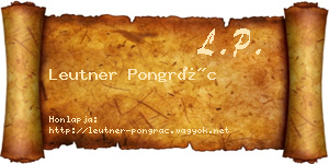 Leutner Pongrác névjegykártya